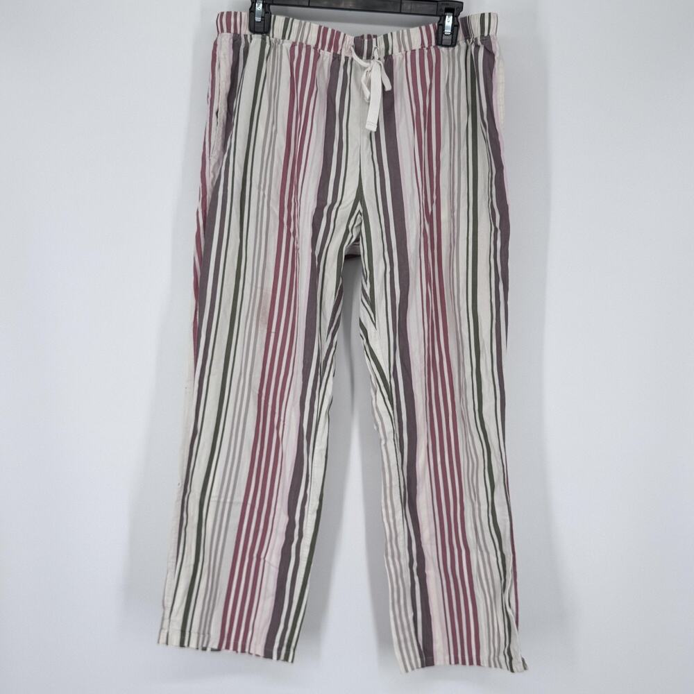 Pendleton Pants Mens Large Multicolor Stripe Cotton Lounge Pajama Drawstring - Picture 2 of 9